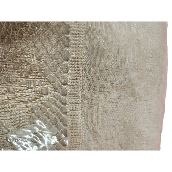 Irene Estex Jacquard Panel With Lace Valance Voile Liner and 2 Tie-backs 60x63 B - Picture 8 of 12